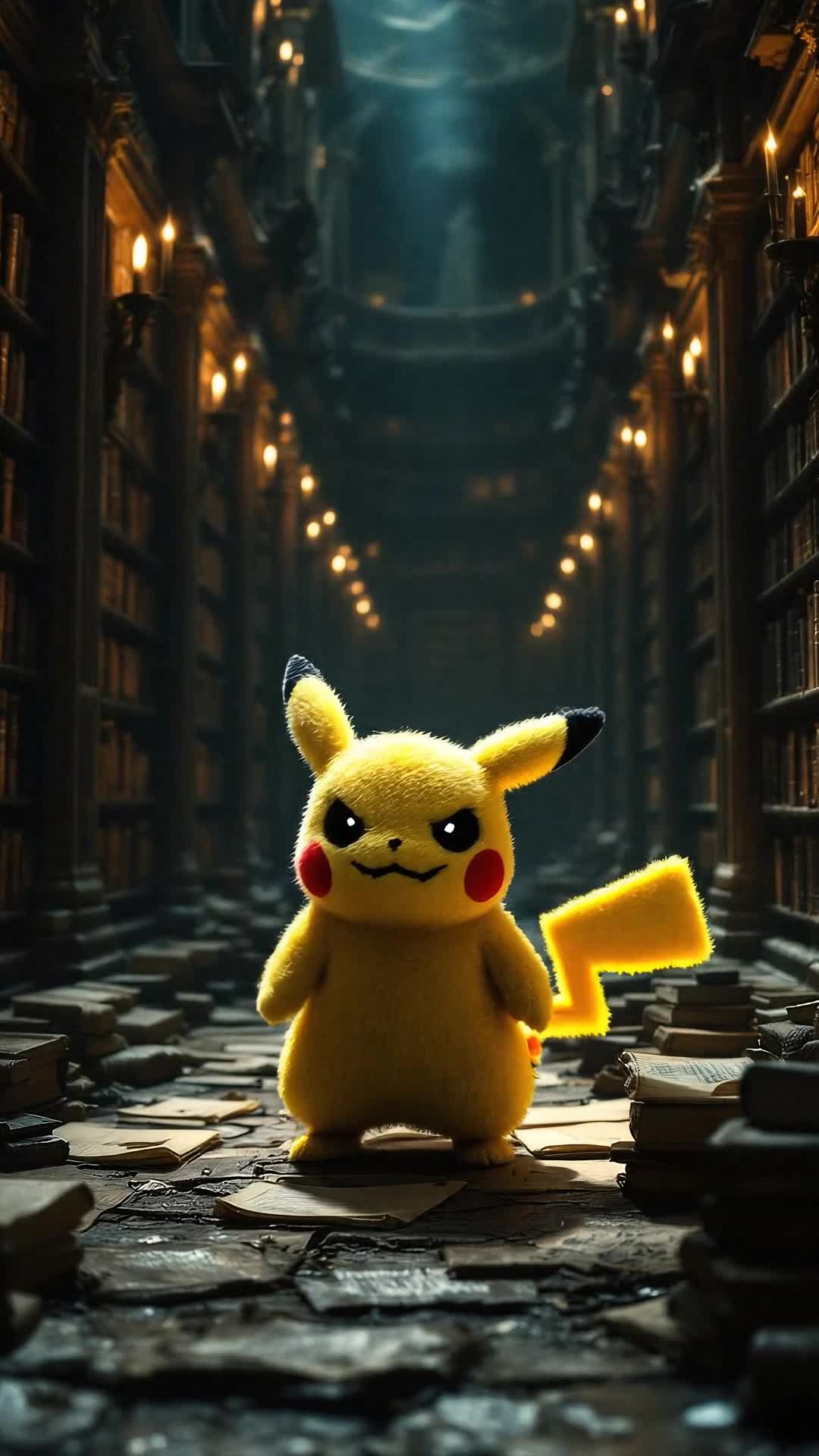 Evil stuffed animal , looks like a harmless Pikachu but the pope was gifted secret Santa style by CIA as the toy is left to wander the archives of the vatican or wherever it roams unnoticed fufufu