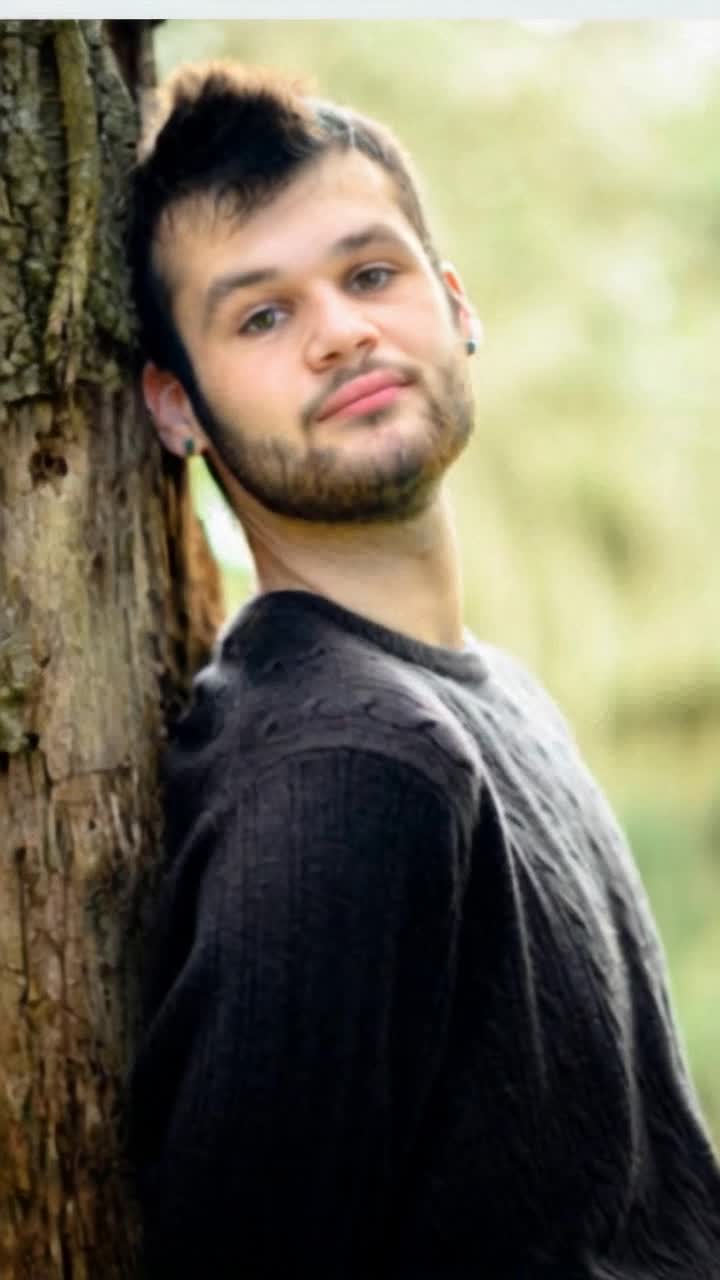  rubs their back against a sturdy ancient oak tree They move rhythmically up and down while smiling in bliss 