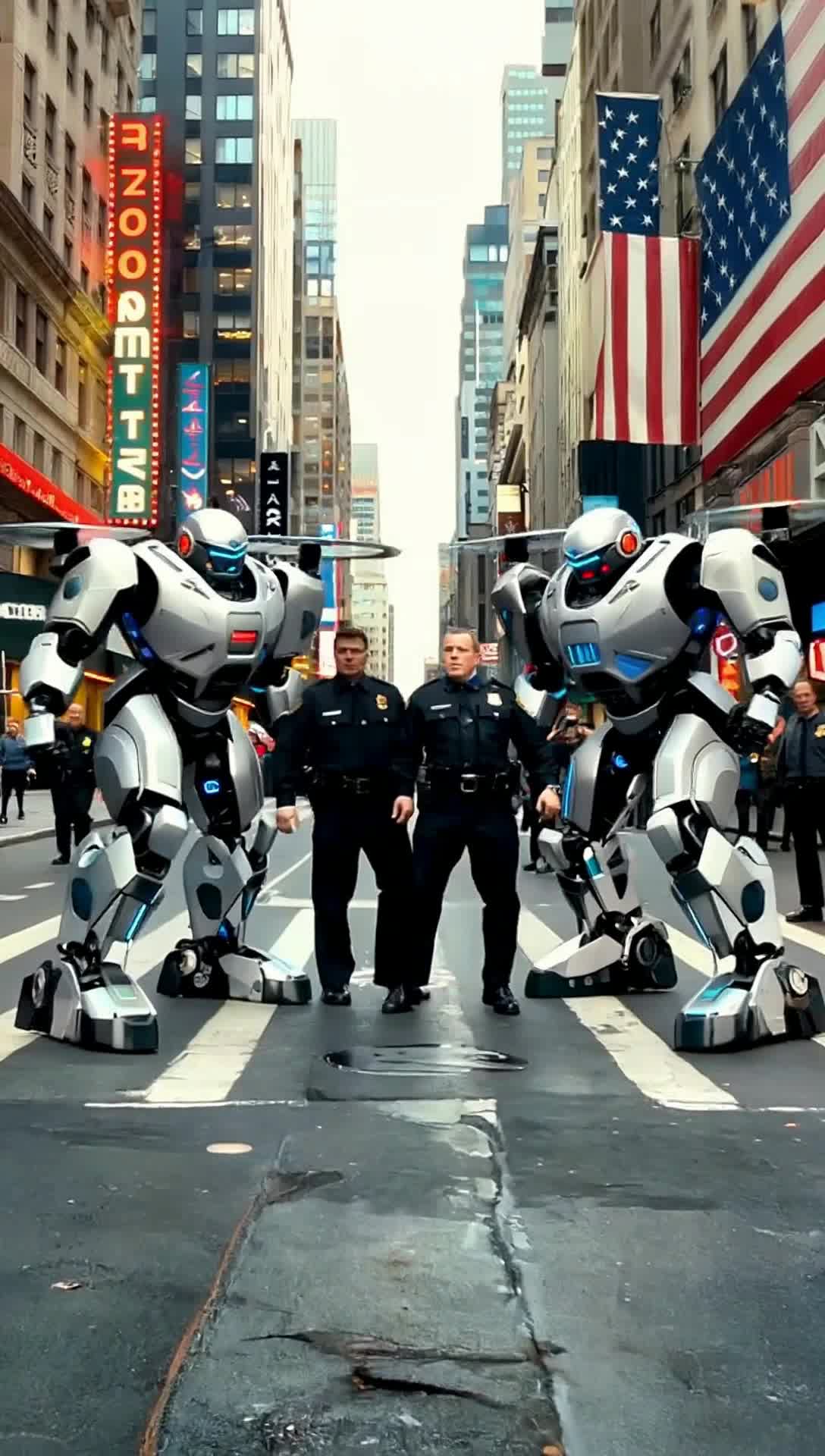 I can see robot drones ordered to help police and being abused and bullied by the police that are more drone and robotic than themselves , taking turns kicking eachother, especially in places like New York City, where doing dirty work jobs is just following orders to be made scapegoats of and they cover it up to look like accidents or self endings and no investigations as well dressed governor and mayor take sacks of money out of the Treasury directly in front of news cameras, during interviews on what great jobs they do and how they sacrifice so much of themselves to serve the people