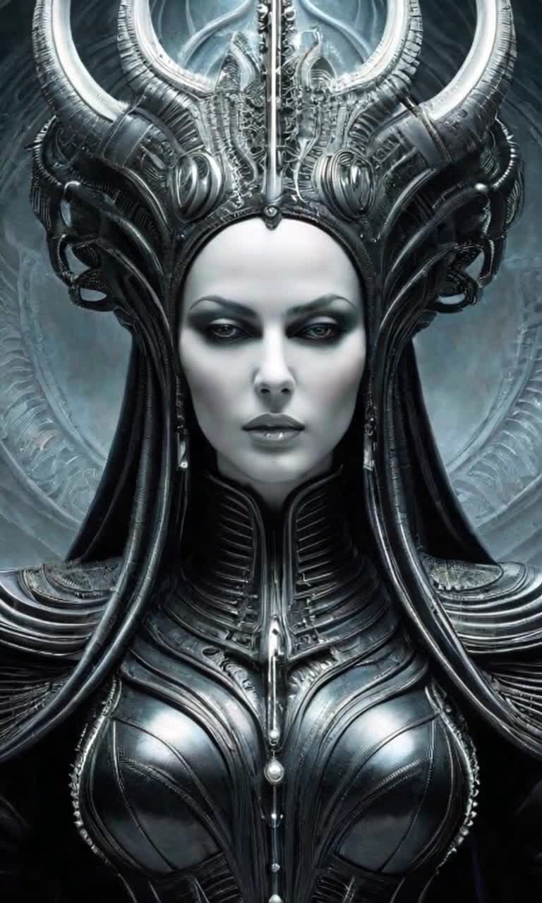 Regal empress draped in luxurious robes shimmering with golden threads standing tall surrounded by attentive advisors whispering urgent matters with focused intensity maintaining serene composure poised upon an ornate throne adorned with celestial motifs gazing contemplatively at intricate star maps glowing vividly before her radiant beams of starlight illuminating her majestic presence echoing whispers of ancient wisdom swirling within a vast cosmic expanse reflecting the immense weight of her sprawling empire glimmering like brilliant jewels scattered across a twilight sky