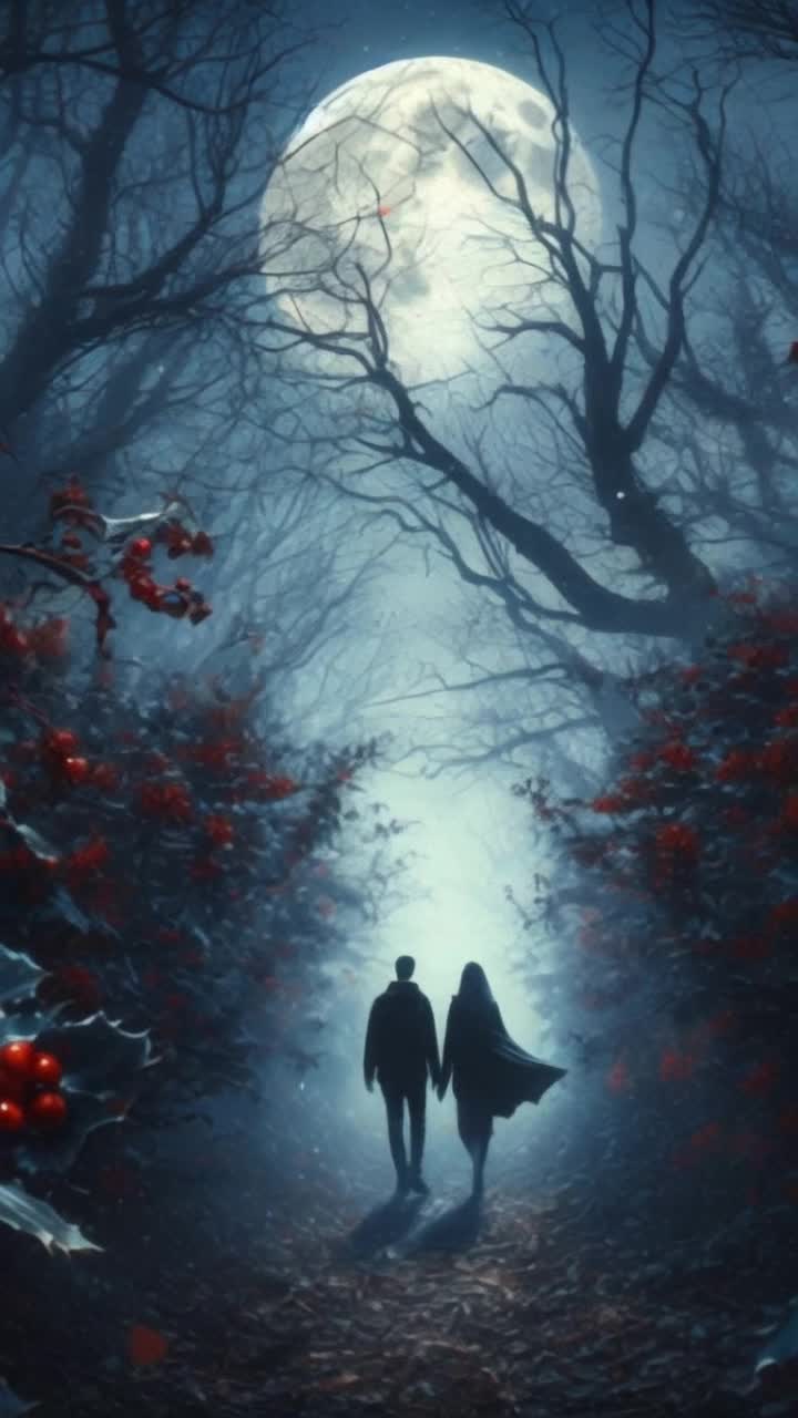 couple walking down path