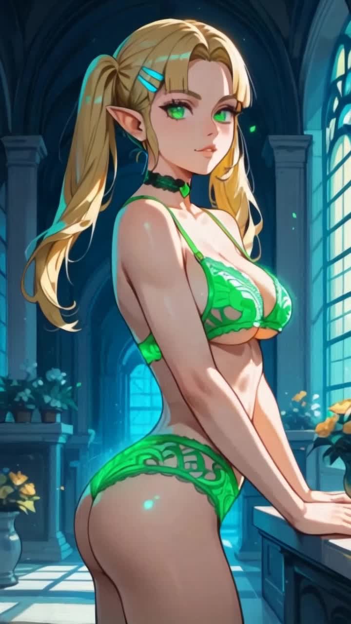 Enchanting woman with flowing hair gracefully retrieving an intricately detailed bottle showcasing a miniature ship within it elegantly gesturing to the viewer Vibrant beach setting with soft golden sands sparkling blue waves gently lapping at the shore palm trees swaying softly in the warm breeze colorful shells scattered around inviting sunlight illuminating the scene