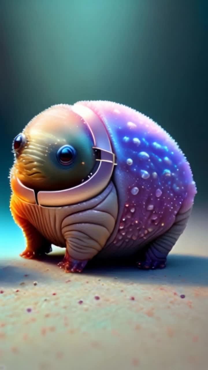 microscopic tardigrades swimming around