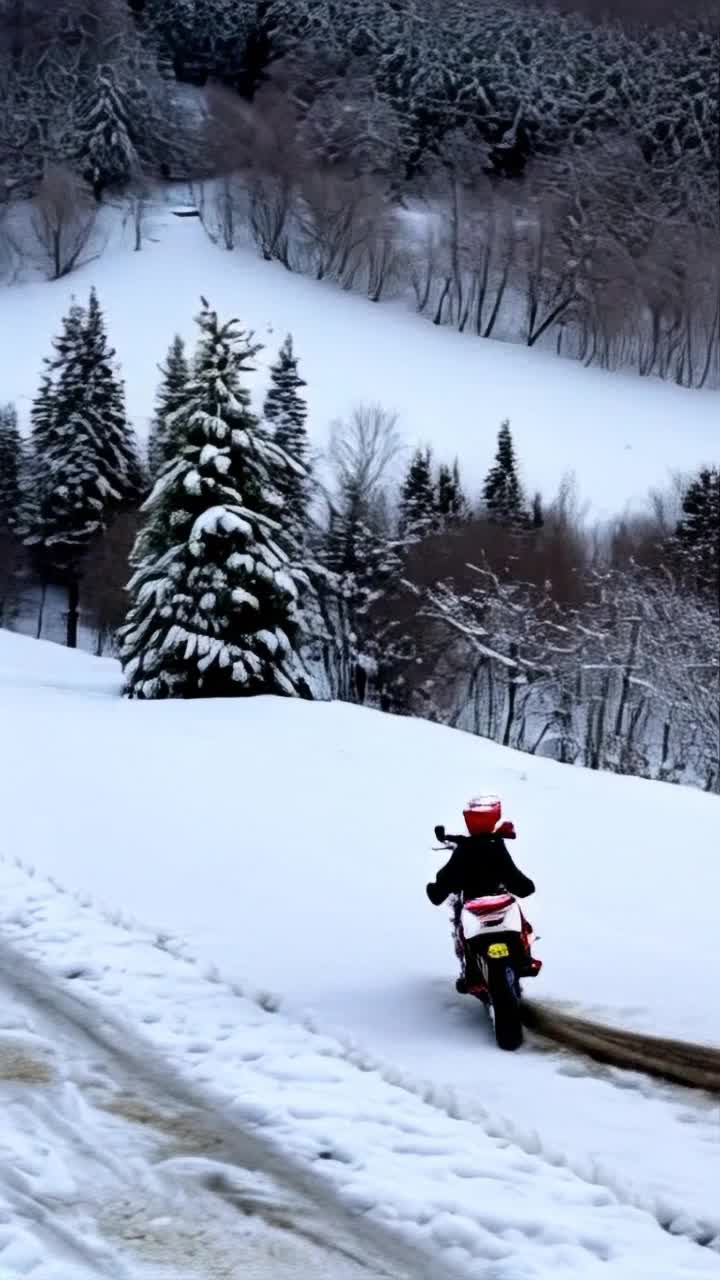 Classic 1974 Christmas wish, motorcycle racing and jumping 