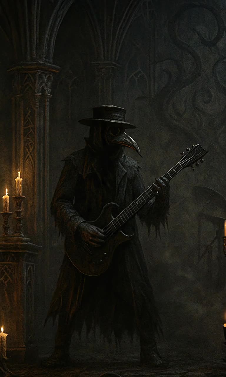 A dark gothic metal band plays an erroneous point truth of deception in melodic irony,