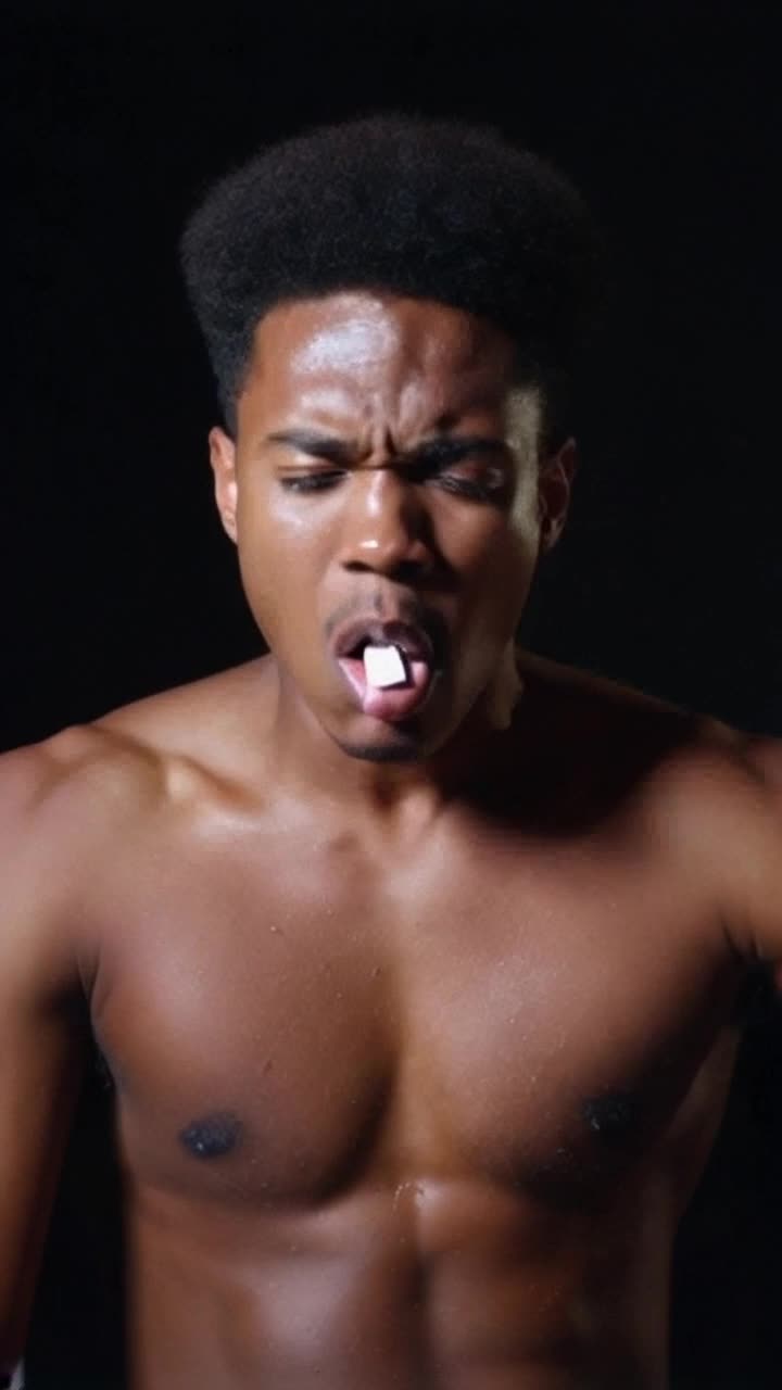 Micheal Jackson is drunk and has been taking pills and is swallowing an entire Kidd in one bite he starts facing after he finishes swallowing 