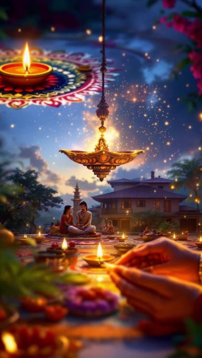 8K HD QUALITY HIGHEST REGULATION HIGH QUALITY HIGHEST QUALITY ANIMATION ANIMATED Heres a script for a Mahalakshmi Dhanalakshmithemed reel based on Diwali You can make it shorter or longer, and add music of your choice such as devotional or festive musicDiwali Mahalakshmi Dhanalakshmi Reel ScriptDuration Approximately 3045 seconds depending on the tempo and transitions of the musicMusic Upbeat, devotional Diwalithemed music Shots  Visuals  Text On Screen Text Overlay  VoiceVoiceover Optional  NotesTips  1 Opening  Closeup shot of a beautiful, glowing lamp or rangoli  None  Calm and devotional tone Welcome to that night  Hold for 23 seconds, then quickly move to the next shot   2 Transition  Some beautiful and rapidly changing shots of home decorations torans, lights, chandeliers  The Festival Arrives  When Every Corner Sparkles  Show 23 shots in quick succession, to the beat of the music  3 Mahalakshmi Invocation  A reverent shot of a puja thali in hand or an idolpicture of Mahalakshmi  Goddess Mahalakshmi  The worship of Goddess Mahalakshmi begins  Use slow motion or keep the focus on Goddess Lakshmi  4 Wealth and Prosperity  A pile of gold coins or symbolic objects, money, a new account book, or fruits and sweets  Wealth, Prosperity, and Opulence  Our Faith, Our Labor, Her Blessings  These shots represent Dhanalakshmi  5 Family and Happiness  A happy shot of family laughing or praying  Happiness and Love   This Diwali, may your home and family be showered with wealth and love  This shot should be heartwarming  6 PrayerResolution  A closeup of someone praying with folded hands or lighting a lamp  Happy Diwali  May your life be filled with auspiciousness and prosperity  Make the text large on the screen for a moment  7 Closing  A beautifully lit shot of the entire house  Diwali2024 Mahalaxmi Dhanlaxmi HappyDiwali  The music builds up and ends  Hold for 35 seconds, depending on the length of the reel Some tips for creating a reel Music Make sure the music is copyrightfree or has permission to use it for the reel Devotional or filmy Diwali music is a good choice  Transitions Use quick and engaging transitions like zooms or slides between shots to keep the Reel moving Lighting Use natural or warm lighting to create a beautiful and divine atmosphere Tags When uploading your Reel, be sure to use hashtags like Diwali2025, MahaLaxmi, DhanLaxmi, Deepawali, FestiveVibes Call to Action Ask viewers how theyre celebrating Diwali in the caption to increase engagement