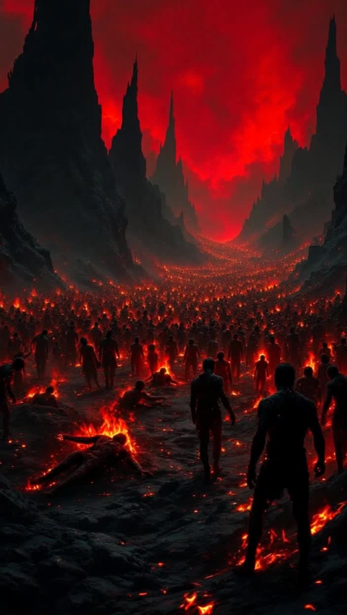 Millions of people burning in an endless Hell