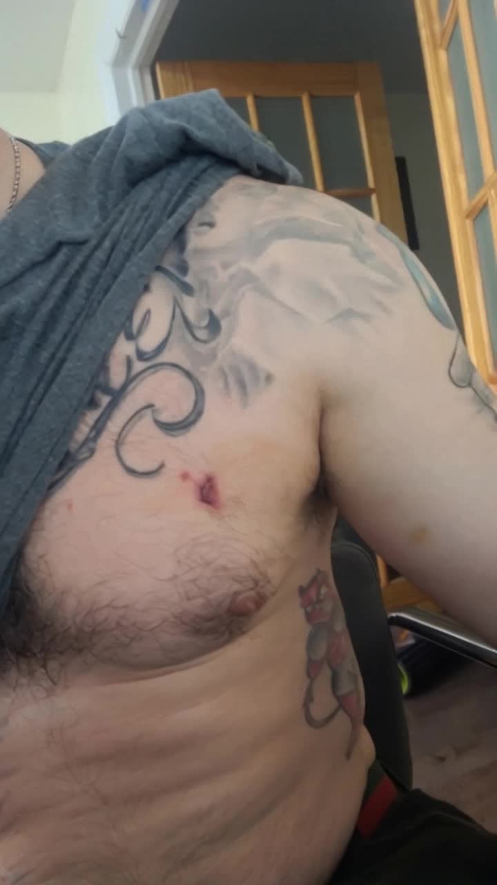 Black smokey spirit comes out of small cut on the chest