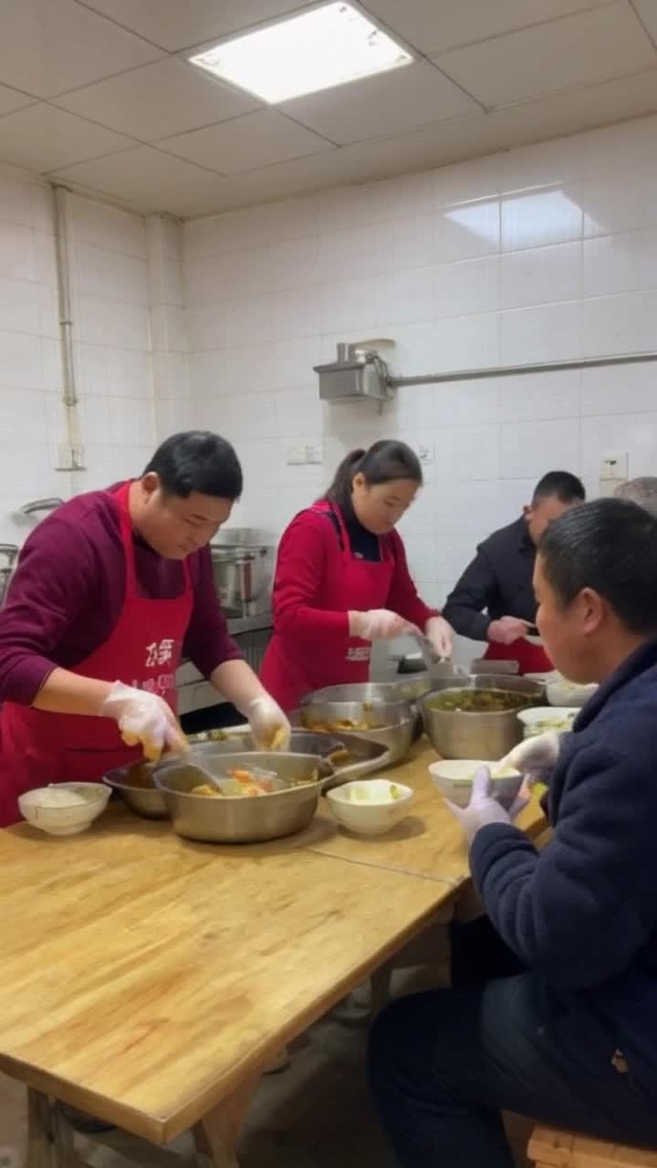 Volunteering at a soup kitchen for homeless people