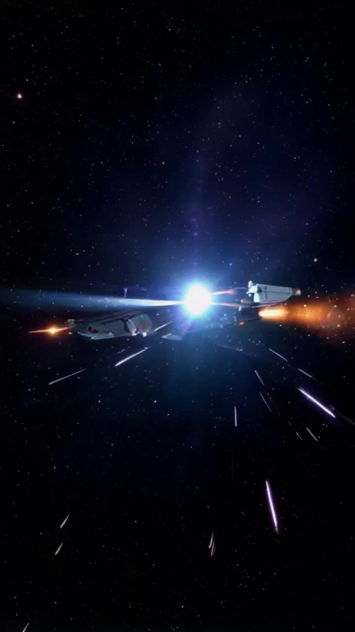 Mighty interplanetary battleship glistening in the cosmic void Captain firmly gripping the controls navigating through starstudded wonders Panoramic view reveals vibrant galaxies swirling in distant realms Massive round display showcasing endless celestial landscapes bright bridge bathed in a warm glow highlighting intricate control panels Futuristic lights pulsating with energy signaling all systems optimal Thrumming engines resonate through the vessel as it slices through the fabric of space at warp 8 Stars streaking past in a dazzling blur creating a breathtaking cosmic tapestry Command center alive with anticipation feeling the pulse of the universe at the helm