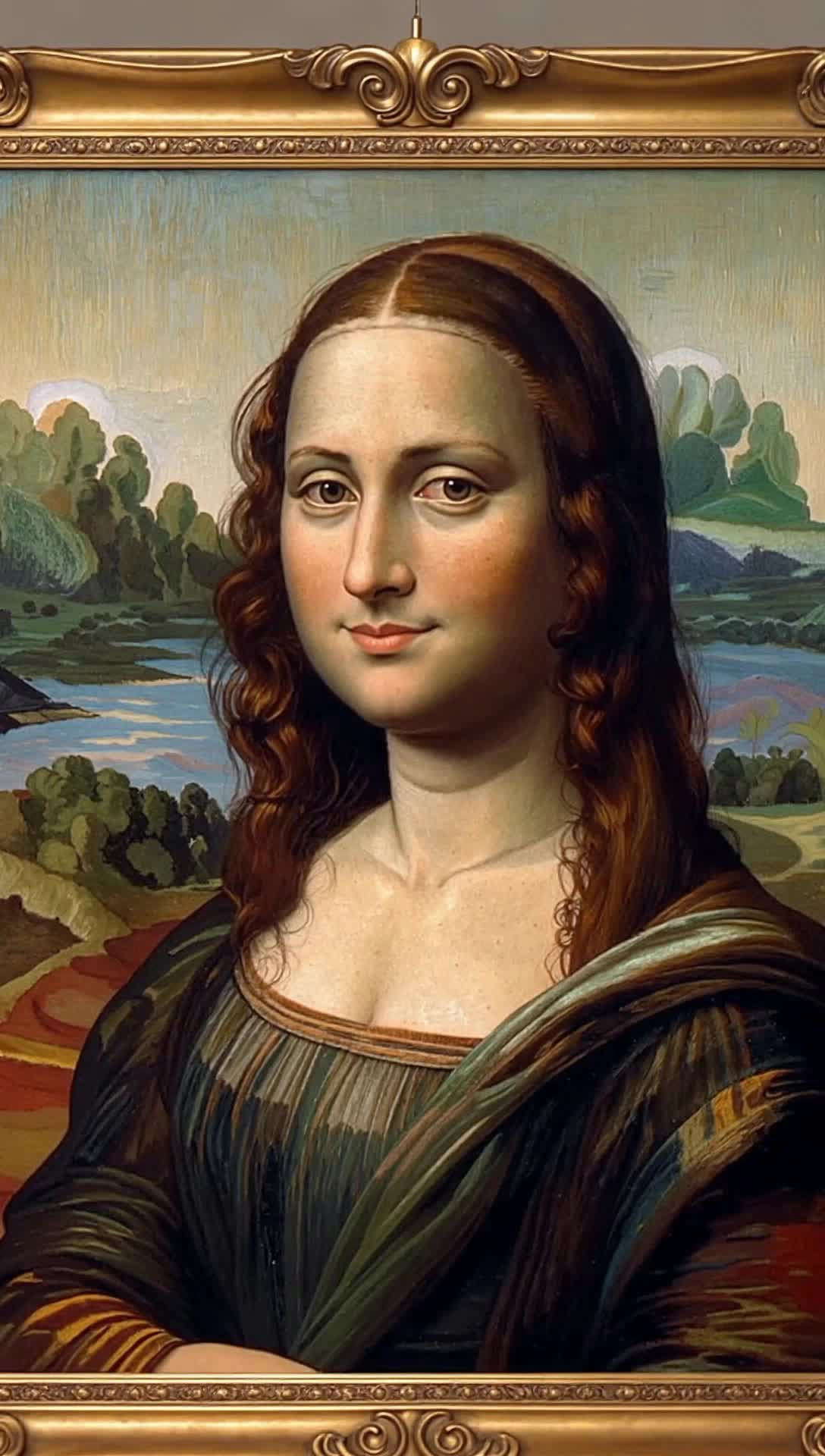 The mona lisa growing a beard