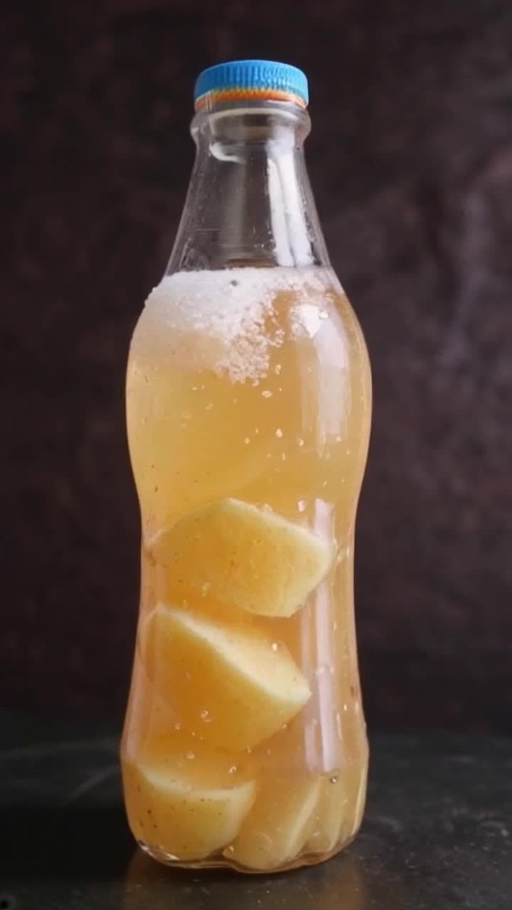 Salty bottle of potato flavored soda dancing and singing, 