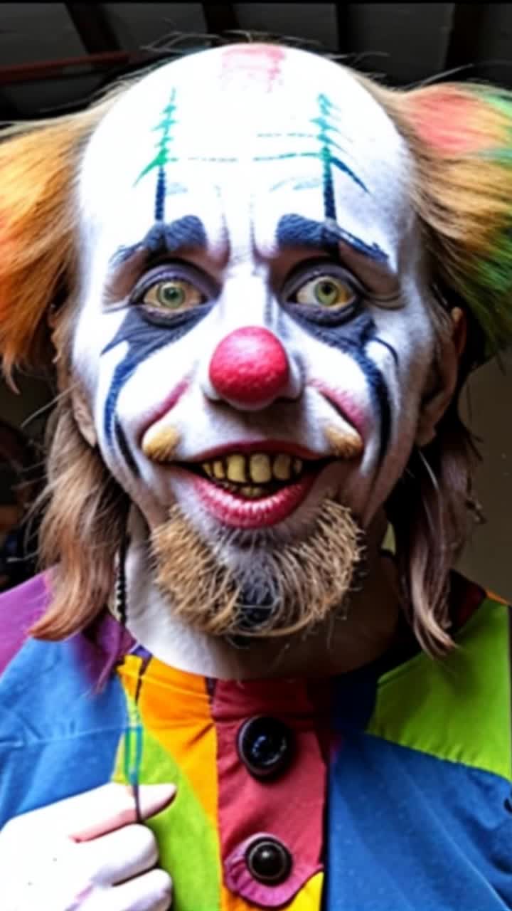 Cyraxx the clown angrily muttering insults, 
