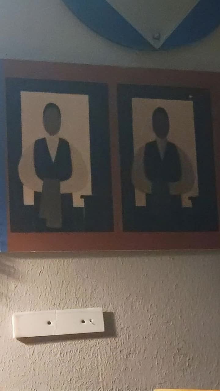 Two waiters in crisp white shirts with black vests intense expressions twisted in rage One waiter lunges fiercely gripping the others throat with a vicelike hold laughing maniacally Darkened restaurant scene illuminated by flickering candlelight shattered glass and fallen cutlery on the floor creating a chaotic atmosphere