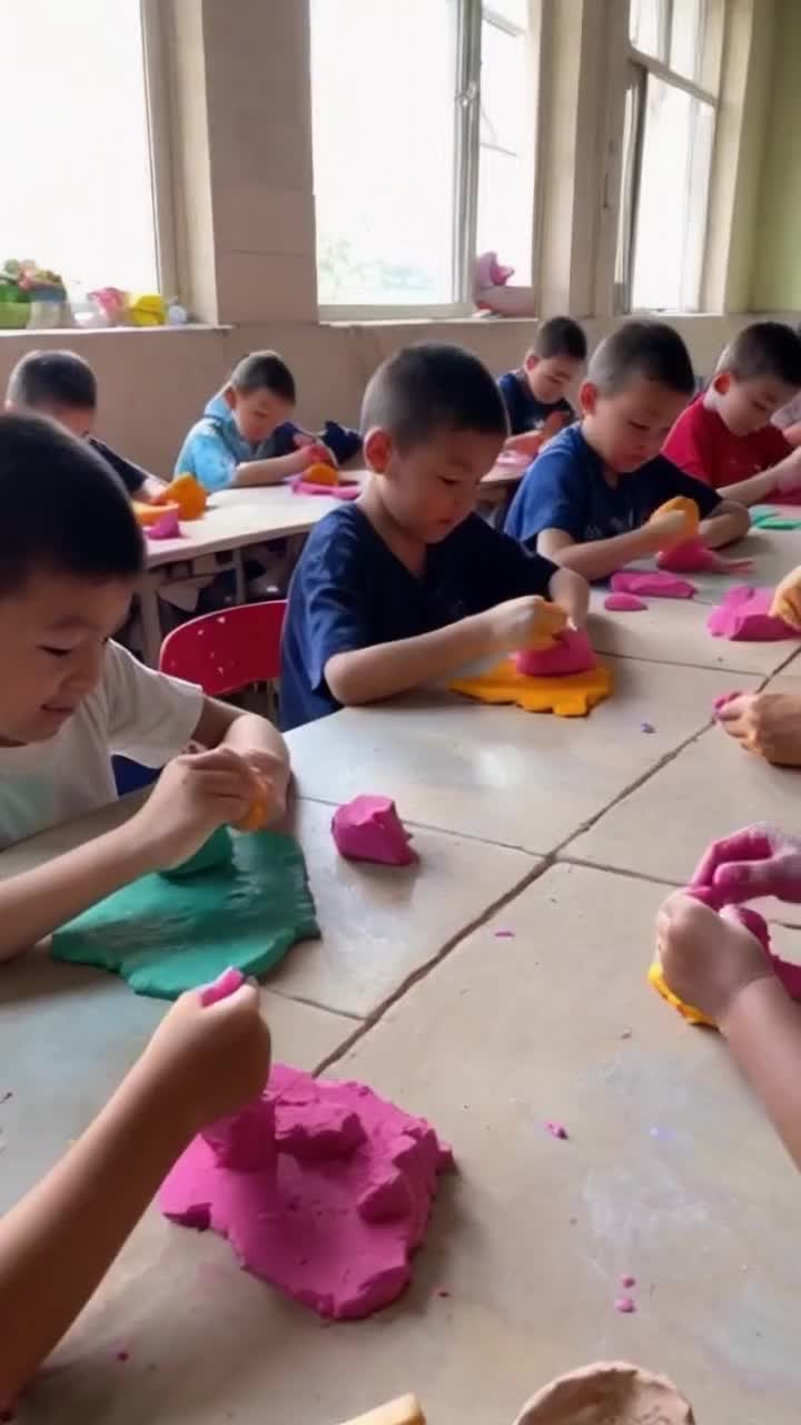 In a lively classroom, a group of middle school students uses clay to sculpt geometric shapes while discussing the principles of mathematics, transforming a dry subject into a tactile and memorable experience. Their laughter and creativity spark a genuine passion for learning as they realize math can be both fun and artistic.