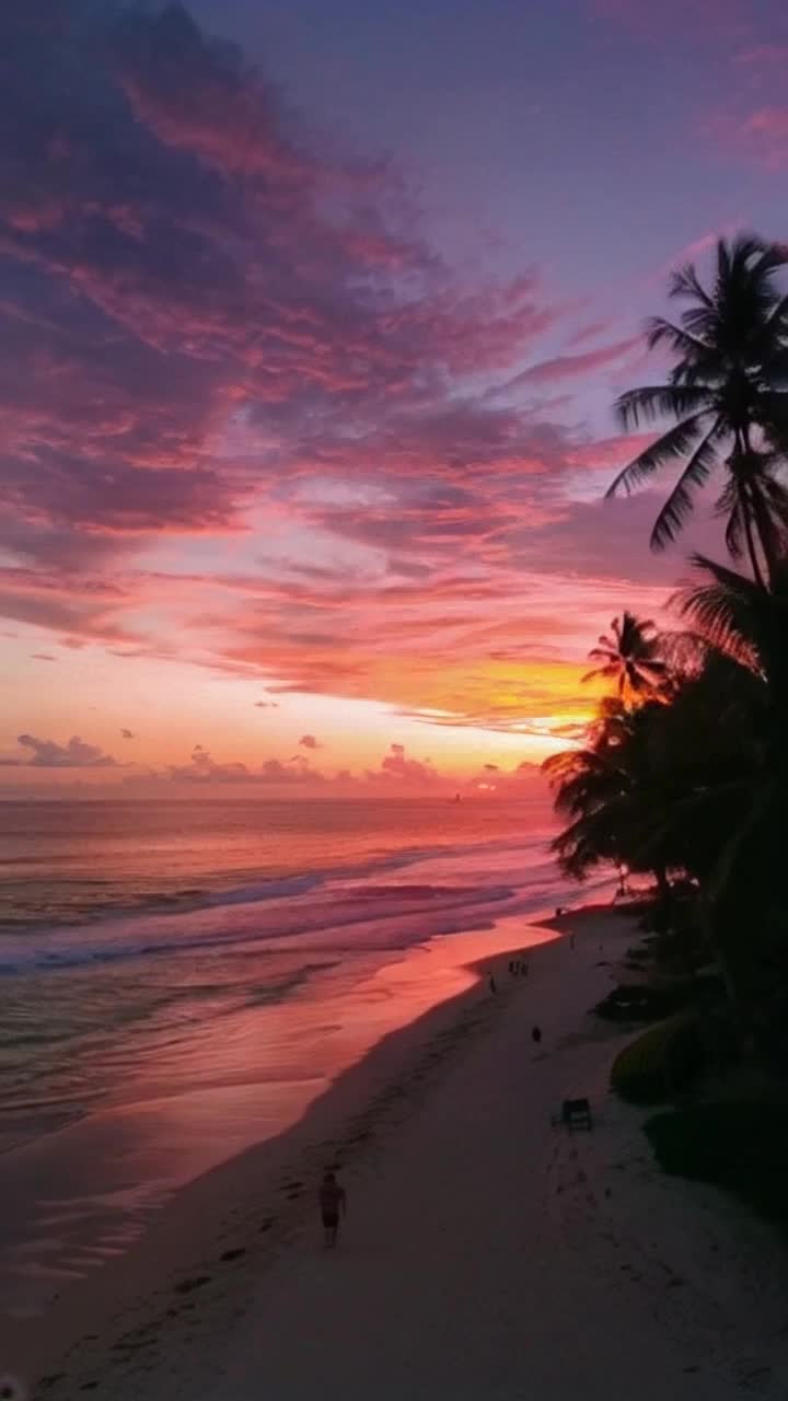 Sunset on a tropical island