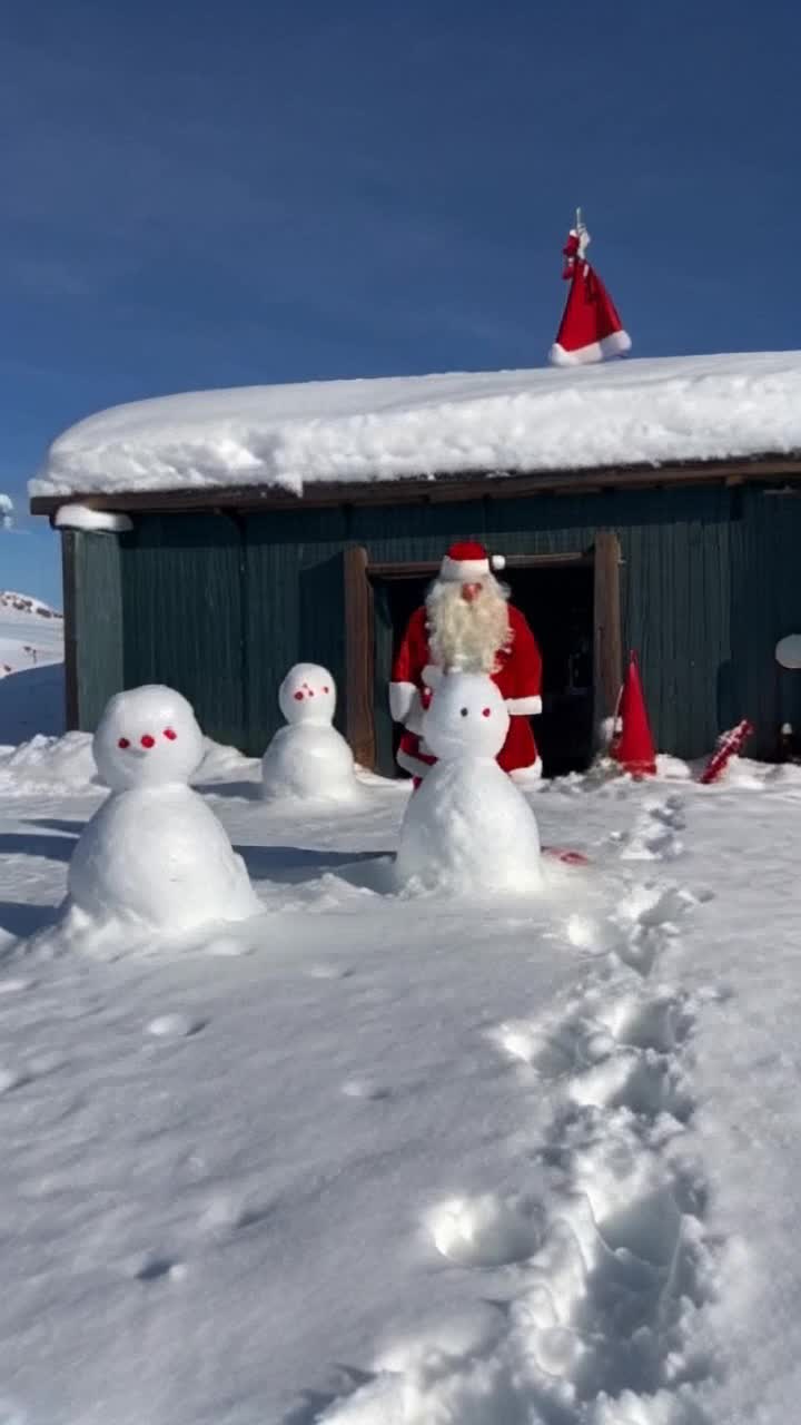 Santa went to the secret north pole called Blackey it had sand snow men and black snowmen hed aaccedetly merge Ed with a snow men now he is snow santo