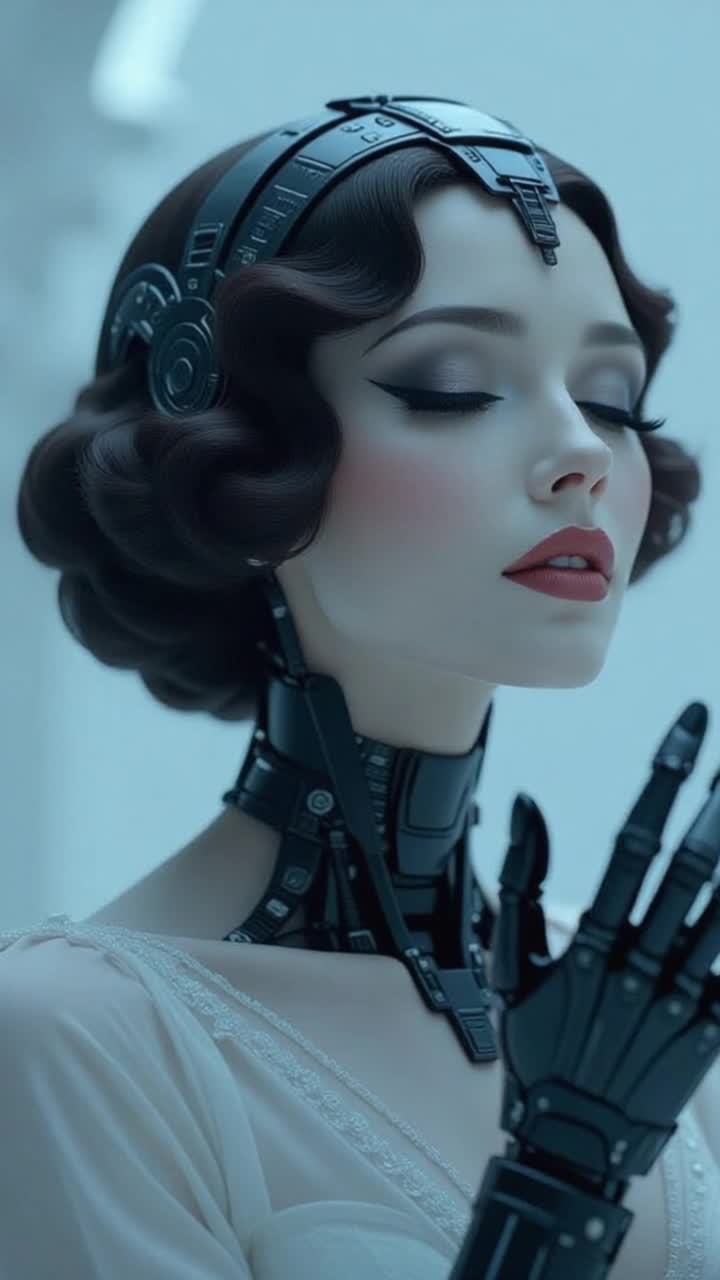 She glances down, sadly, in hallow emptiness, a single tear drop, in a silent cry, her existence no more than an algorithm of calculations and logical computing stream lining vessels in space light years away in a predictive phenomenon,