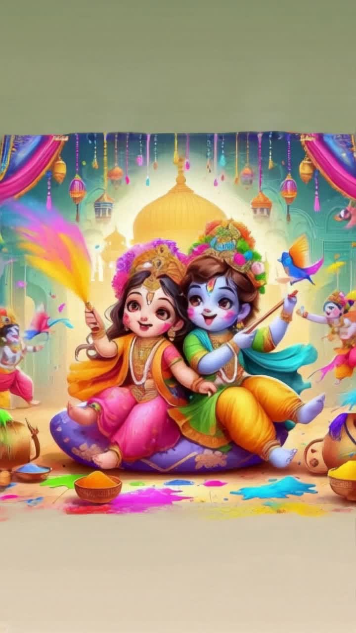 Playing holi