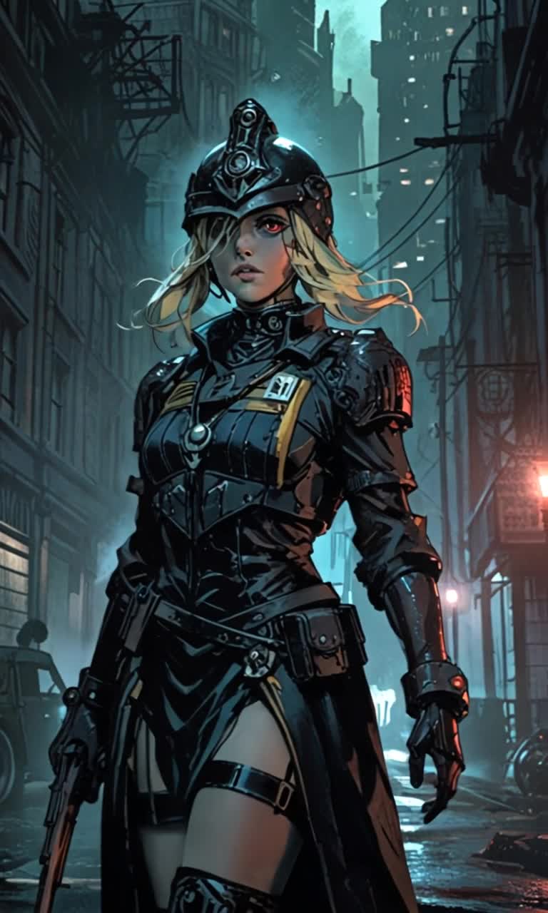 With her weapon drawn, She fallows the suspect slowly, in a calm collective state of mind, biding her time as if playing a game, she is the hunter the perpetrator the prey, she smiles in exhilaration giving her target a head start knowing full well they will make a final and fatal mistake, 