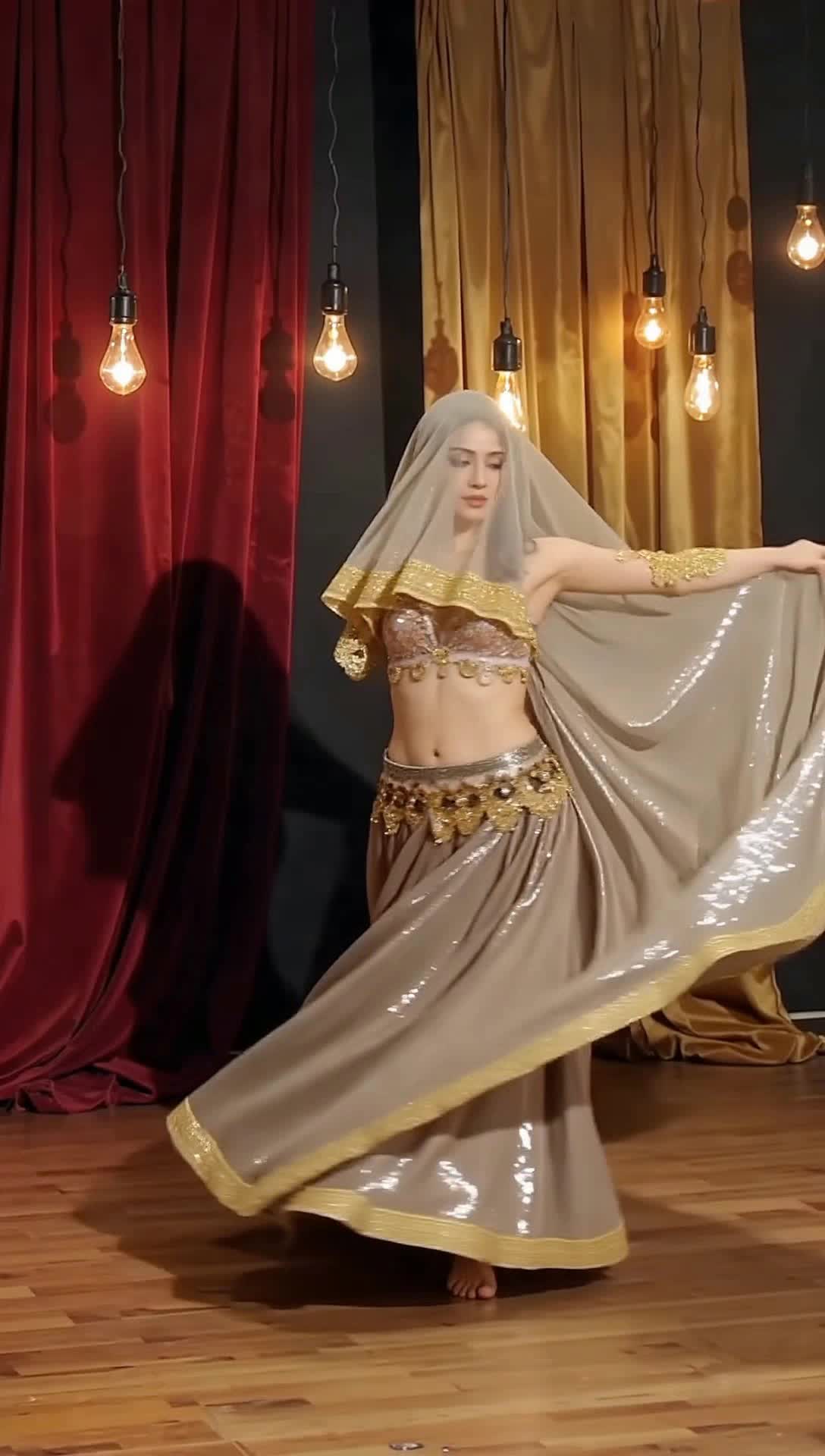 dancer draped in silks illuminating stage with soft glowing lights captivating audience with fluid movements teasingly unveiling layers of fabric creating a mesmerizing rhythm amidst shimmering sequins echoing heartbeat highenergy atmosphere surrounded by velvet curtains and elegant chandeliers casting shadows creating a dreamlike ambiance inviting onlookers to lose themselves in artistry of attraction 