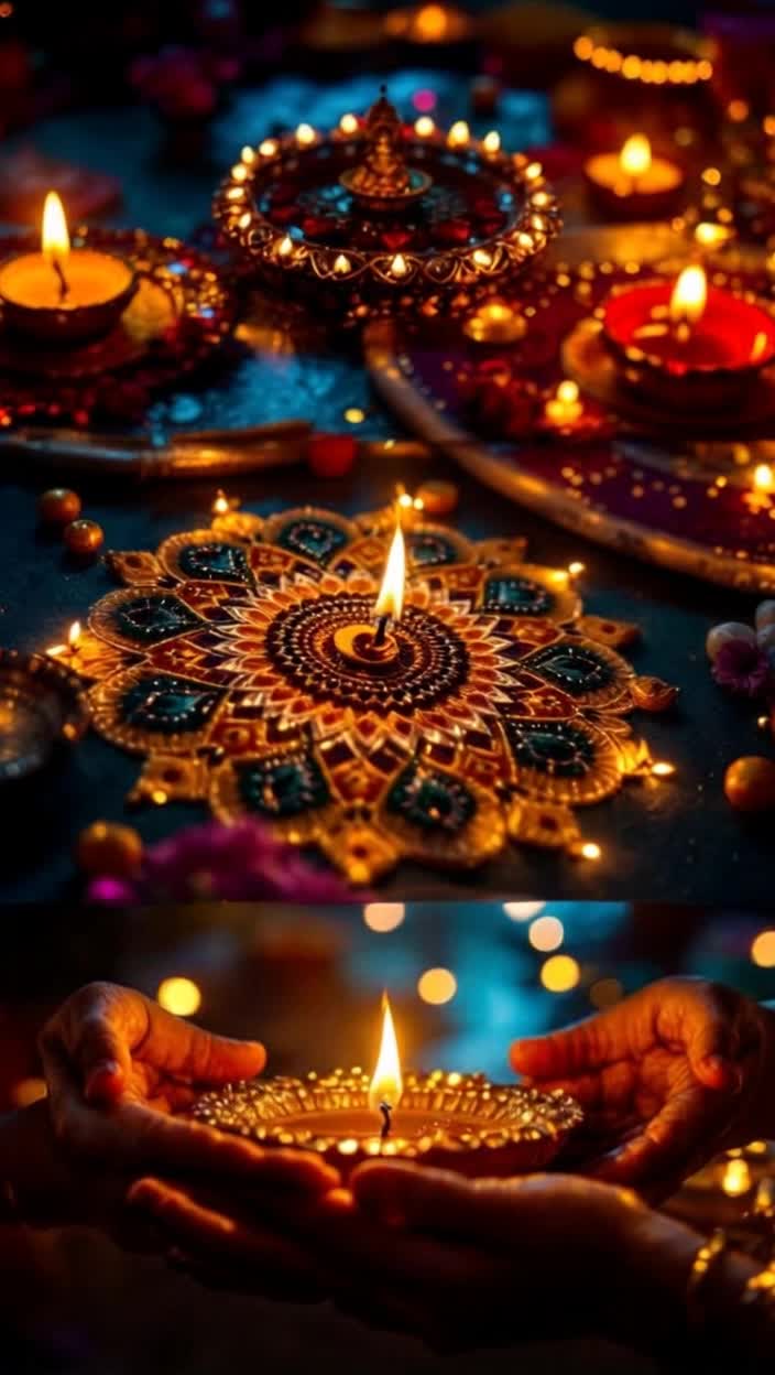 Heres a script for a Mahalakshmi Dhanalakshmithemed reel based on Diwali You can make it shorter or longer, and add music of your choice such as devotional or festive musicDiwali Mahalakshmi Dhanalakshmi Reel ScriptDuration Approximately 3045 seconds depending on the tempo and transitions of the musicMusic Upbeat, devotional Diwalithemed music Shots  Visuals  Text On Screen Text Overlay  VoiceVoiceover Optional  NotesTips  1 Opening  Closeup shot of a beautiful, glowing lamp or rangoli  None  Calm and devotional tone Welcome to that night  Hold for 23 seconds, then quickly move to the next shot   2 Transition  Some beautiful and rapidly changing shots of home decorations torans, lights, chandeliers  The Festival Arrives  When Every Corner Sparkles  Show 23 shots in quick succession, to the beat of the music  3 Mahalakshmi Invocation  A reverent shot of a puja thali in hand or an idolpicture of Mahalakshmi  Goddess Mahalakshmi  The worship of Goddess Mahalakshmi begins  Use slow motion or keep the focus on Goddess Lakshmi  4 Wealth and Prosperity  A pile of gold coins or symbolic objects, money, a new account book, or fruits and sweets  Wealth, Prosperity, and Opulence  Our Faith, Our Labor, Her Blessings  These shots represent Dhanalakshmi  5 Family and Happiness  A happy shot of family laughing or praying  Happiness and Love   This Diwali, may your home and family be showered with wealth and love  This shot should be heartwarming  6 PrayerResolution  A closeup of someone praying with folded hands or lighting a lamp  Happy Diwali  May your life be filled with auspiciousness and prosperity  Make the text large on the screen for a moment  7 Closing  A beautifully lit shot of the entire house  Diwali2024 Mahalaxmi Dhanlaxmi HappyDiwali  The music builds up and ends  Hold for 35 seconds, depending on the length of the reel Some tips for creating a reel Music Make sure the music is copyrightfree or has permission to use it for the reel Devotional or filmy Diwali music is a good choice  Transitions Use quick and engaging transitions like zooms or slides between shots to keep the Reel moving Lighting Use natural or warm lighting to create a beautiful and divine atmosphere Tags When uploading your Reel, be sure to use hashtags like Diwali2025, MahaLaxmi, DhanLaxmi, Deepawali, FestiveVibes Call to Action Ask viewers how theyre celebrating Diwali in the caption to increase ENGAGEMENT 8K HD QUALITY HIGH QUALITY HIGHEST REGULATION 