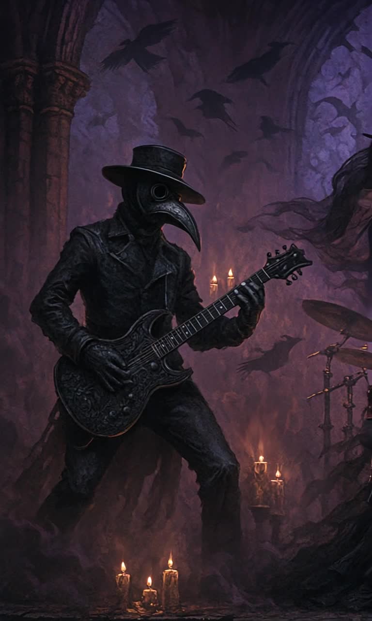 A dark gothic metal band plays an erroneous point truth of deception in melodic irony,