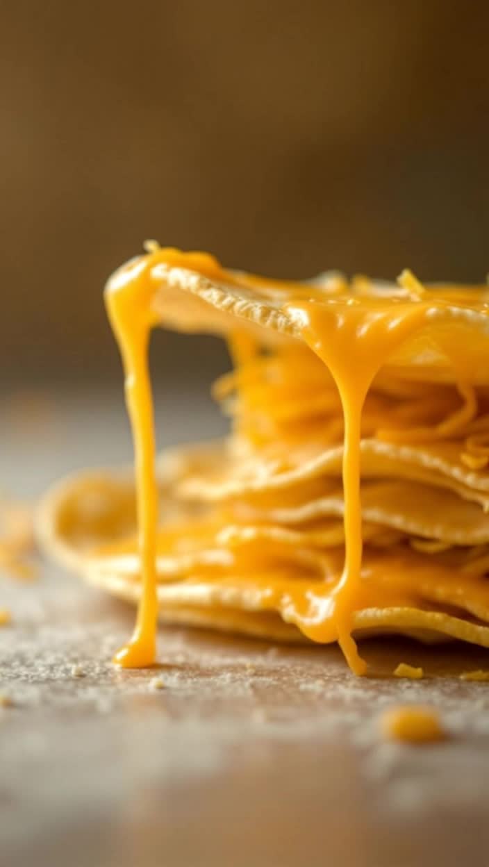 Its a nacho tortilla hat with cheese dripping off the edge 