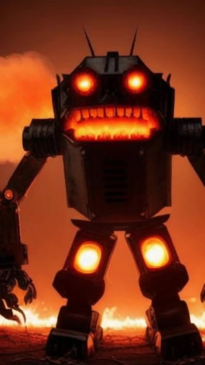 Flaming robot 