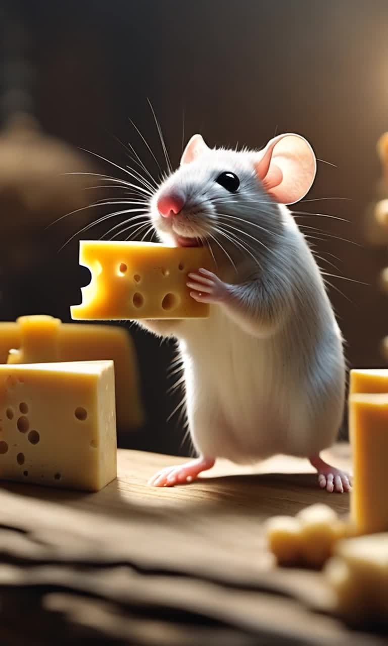 The high priest mouse lifts up the cheese so the Lord God Almighty will bless the cheese   church of mice