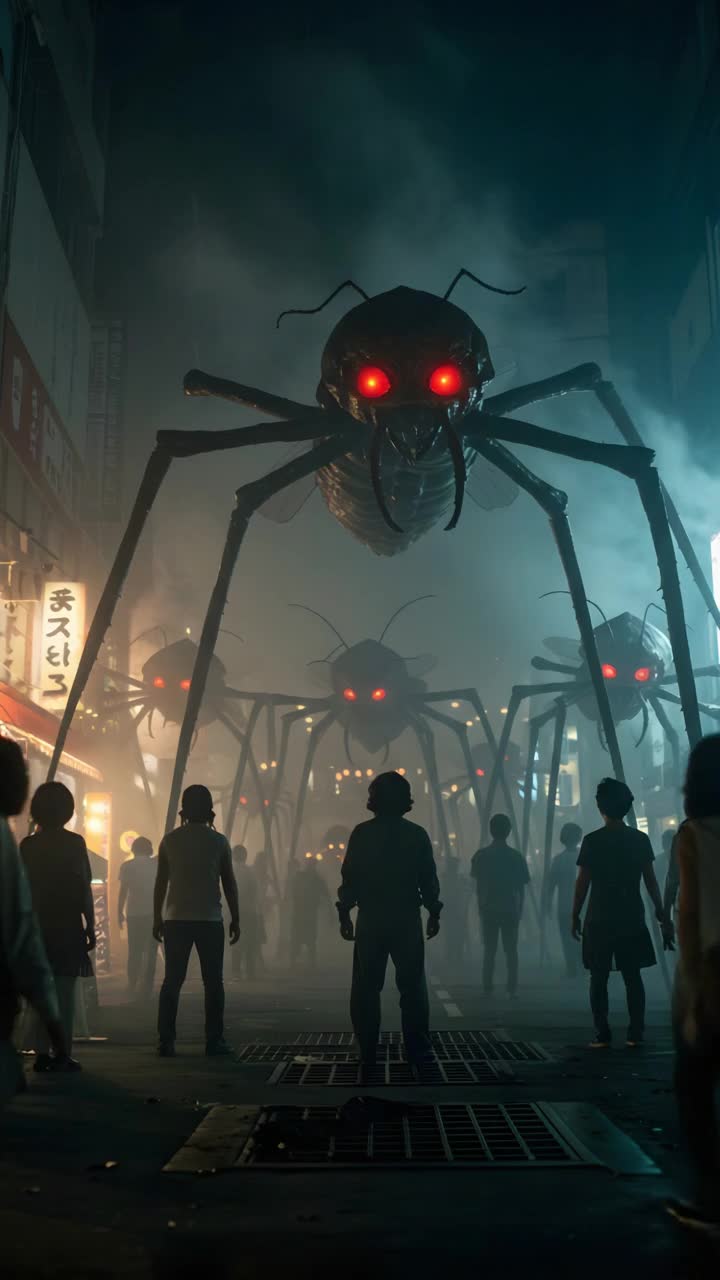 move the creature, and the people running away