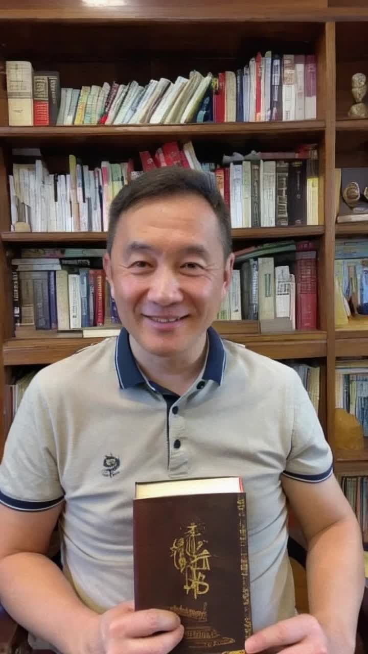 A man explaining about a book A book review video